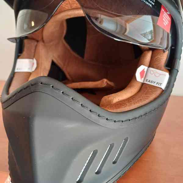 Moto přilba Black ROYALE SOLID Retro - foto 7