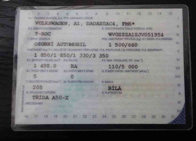 Volkswagen T-Roc 1.5 TSI r.v.2018 (110 kw) 1.Majitel ČR DPH  - foto 18