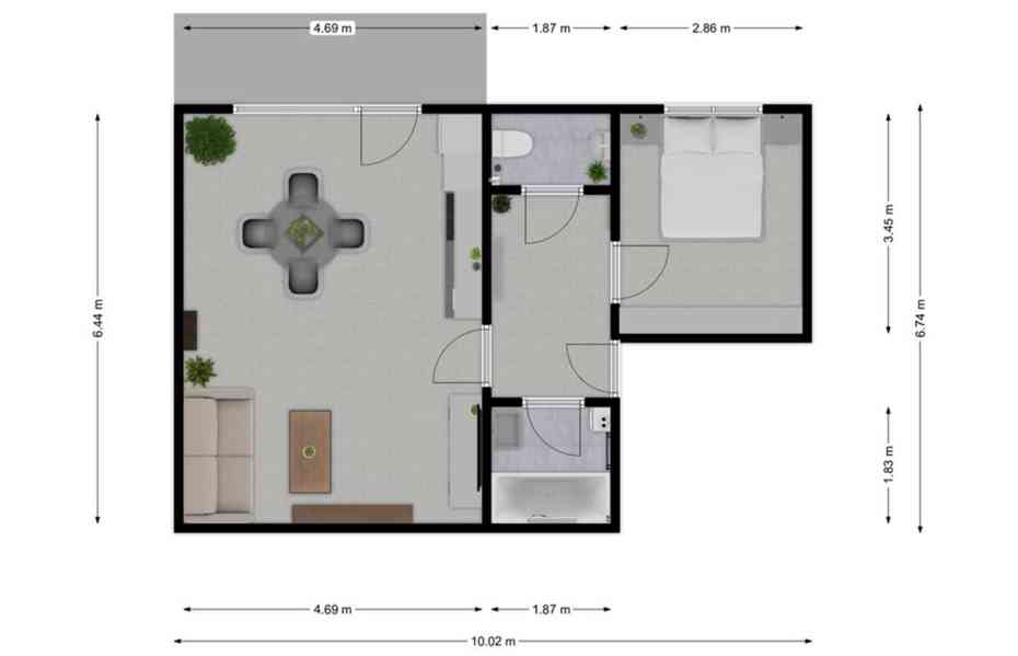 NABÍDKA PRONÁJMU NOVOSTAVBY BYTU 2+KK V OBCI JINAČOVICE - foto 18