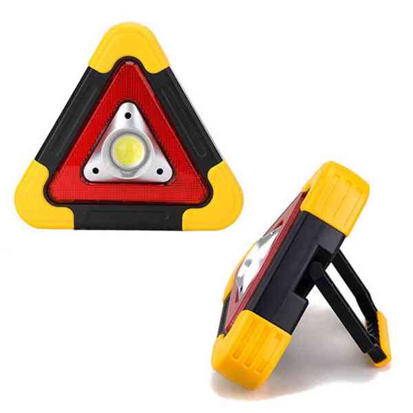 Výstražný trojúhelník - svítilna, lampa, USB - nové - foto 1