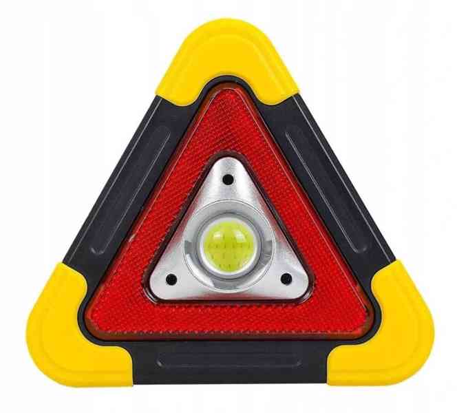 Výstražný trojúhelník - svítilna, lampa, USB - nové - foto 2