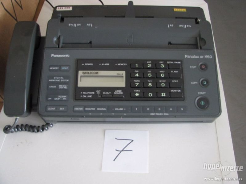 Telefon+záznamník Panasonic + fax  UF- V60 černá - foto 1