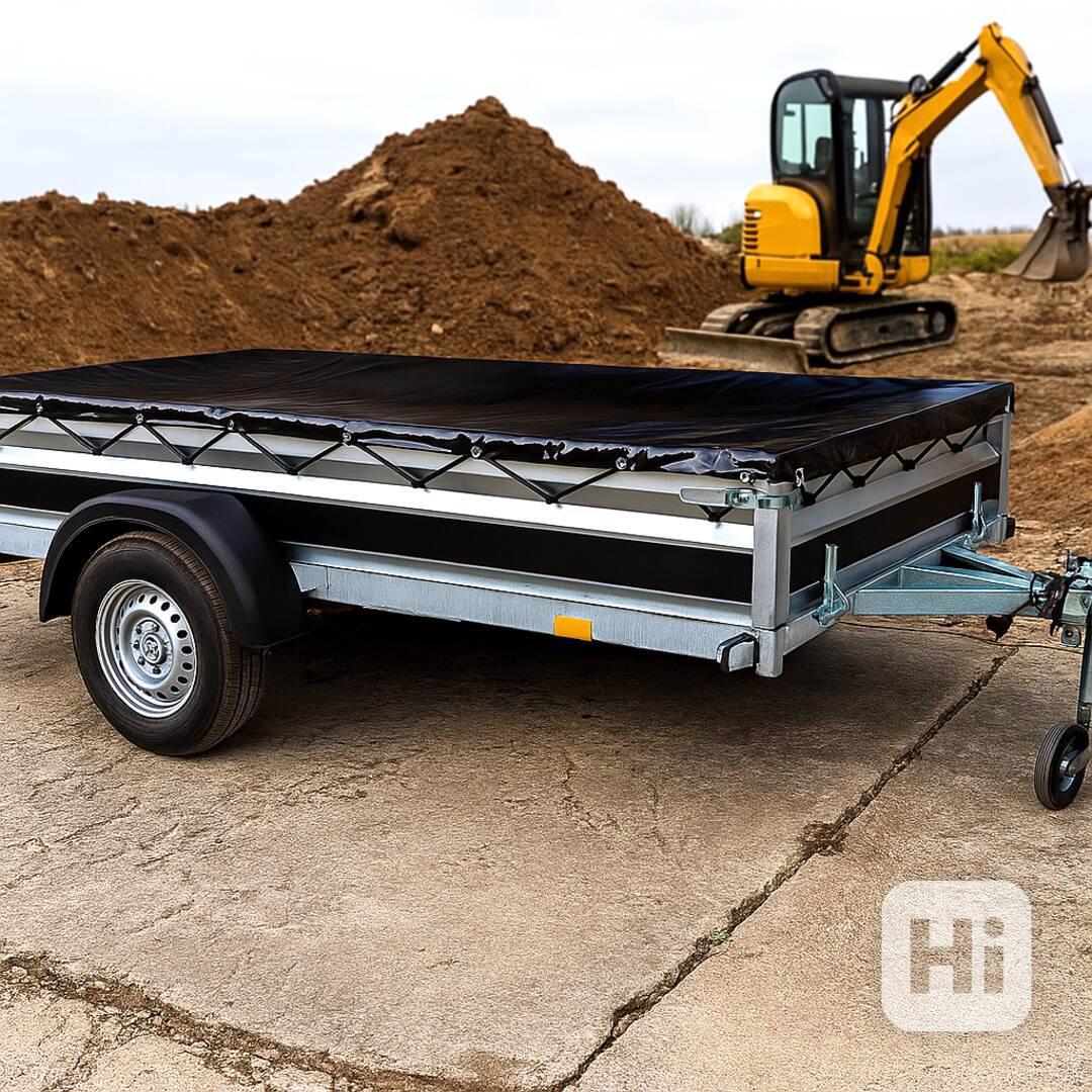 1300Kg brzděný přívěsný vozík 3,0m x1,50, svařovaný rám, DPH - foto 1