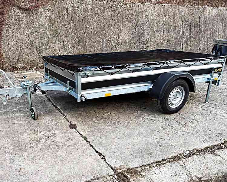 1300Kg brzděný přívěsný vozík 3,0m x1,50, svařovaný rám, DPH - foto 4