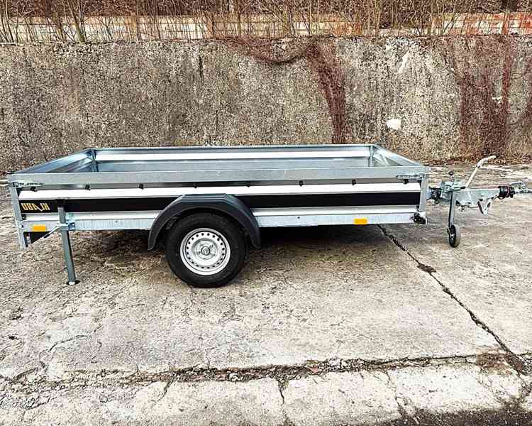 1300Kg brzděný přívěsný vozík 3,0m x1,50, svařovaný rám, DPH - foto 9