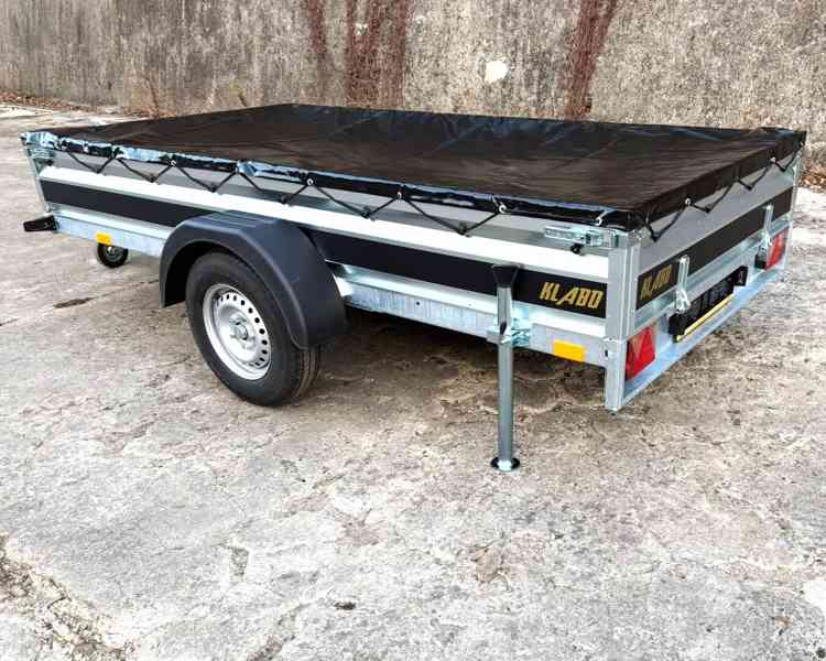 1300Kg brzděný přívěsný vozík 3,0m x1,50, svařovaný rám, DPH - foto 6