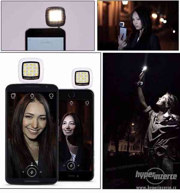 ! Externí, selfie blesk pro iphone / smartphone ! - foto 5