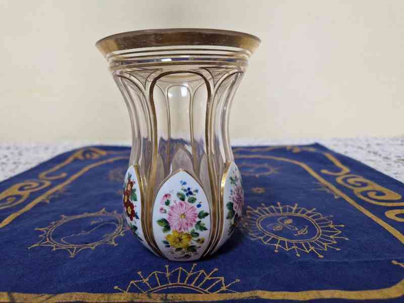 Biedermeier Vázička Atelier Wilhelm Hoffmann Karlsbad - foto 2
