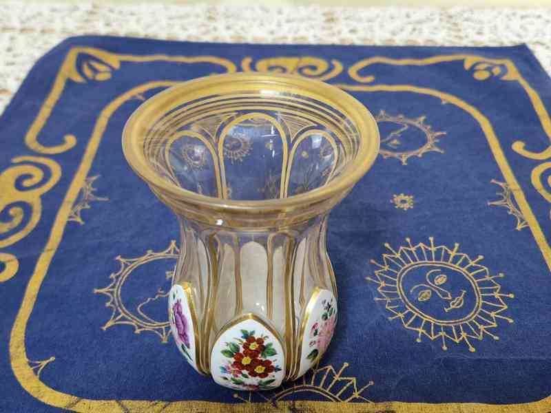 Biedermeier Vázička Atelier Wilhelm Hoffmann Karlsbad - foto 7