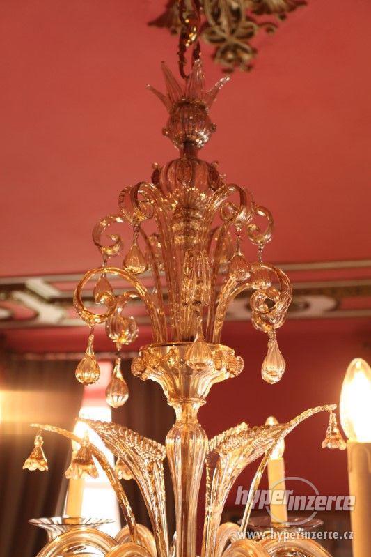 Velký benátský lustr - murano. Funkční - foto 10