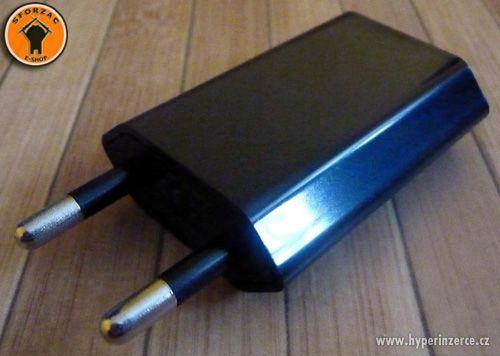 Univerzální USB síťový nabíjecí adaptér černý - foto 1