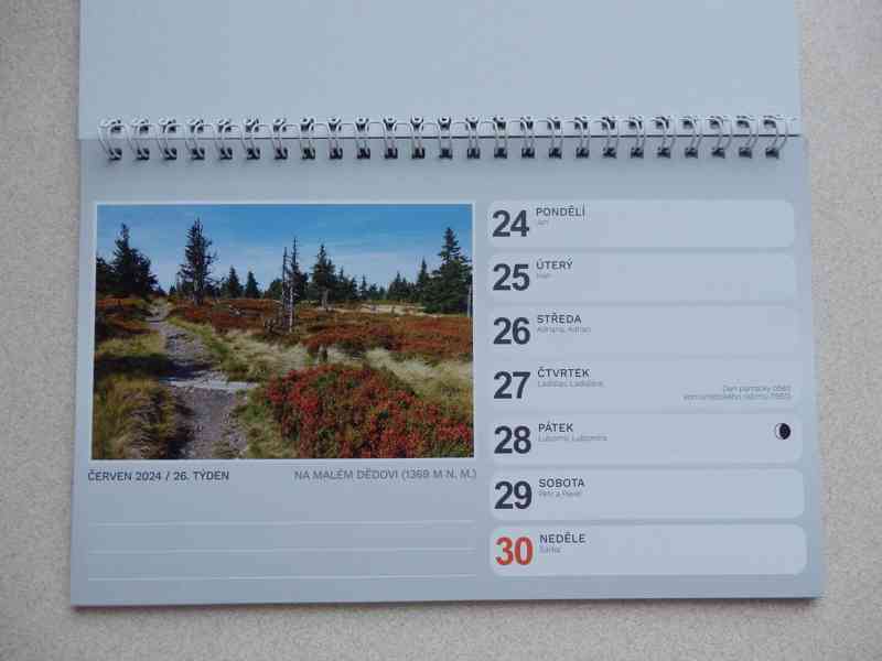 Stolní kalendář Jeseníky - list velikosti 23 x 14 - foto 1