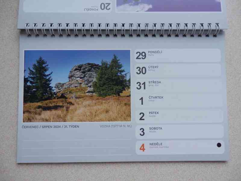 Stolní kalendář Jeseníky - list velikosti 23 x 14 - foto 7
