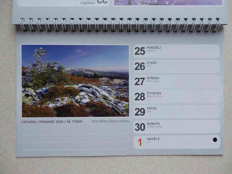 Stolní kalendář Jeseníky - list velikosti 23 x 14 - foto 11