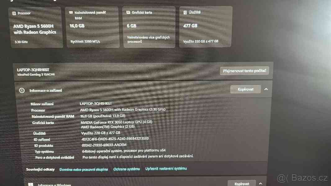 Prodám herní notebook Lenovo - foto 5