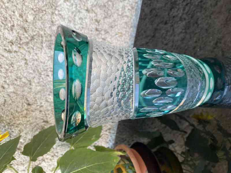 Starožitná skleněná váza - foto 9