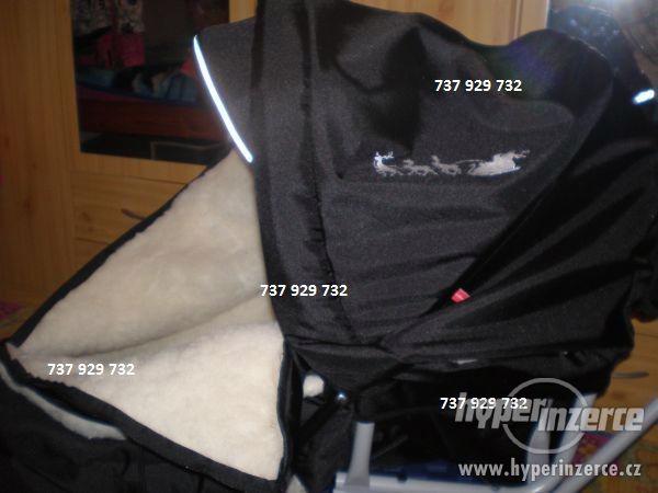 nové sáně + opěrátko + polohovací madlo + fusák+bouda - foto 3