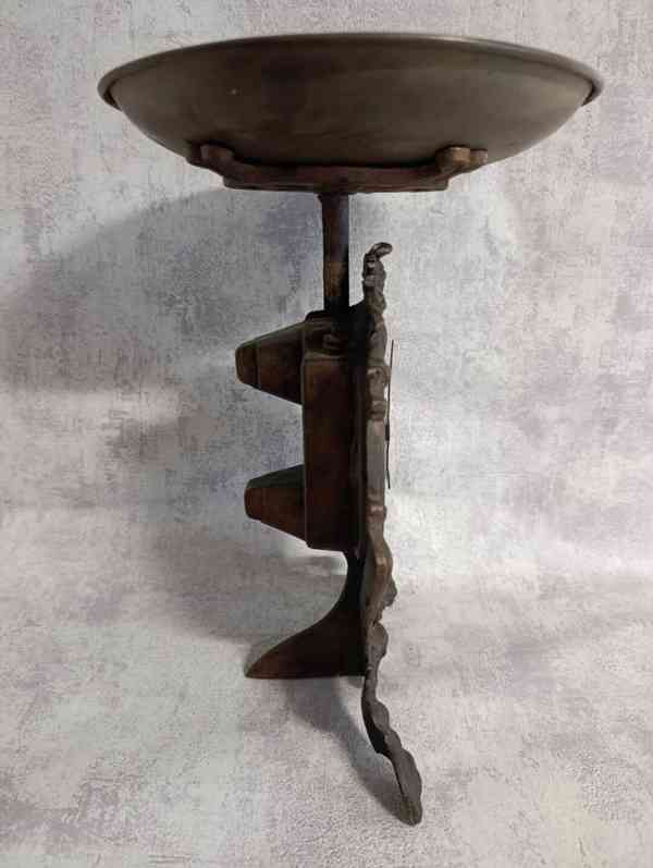 Starožitné 10kg jednomiskové váhy, figurální, do sbírky - foto 11