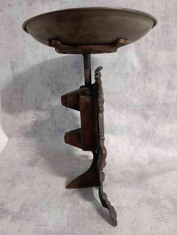 Starožitné 10kg jednomiskové váhy, figurální, do sbírky - foto 10