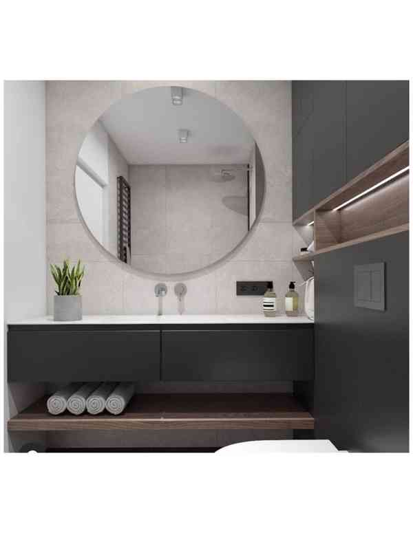 Kulaté koupelnové zrcadlo leštěné - KOLO - foto 2