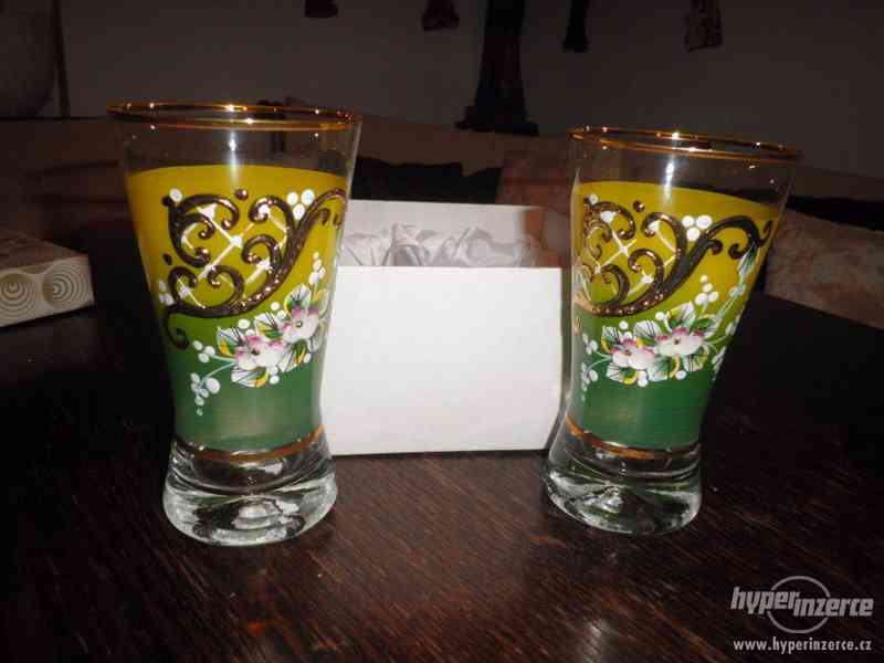Dvě malované sklenky Novoborské sklo-dárkové balení - foto 1