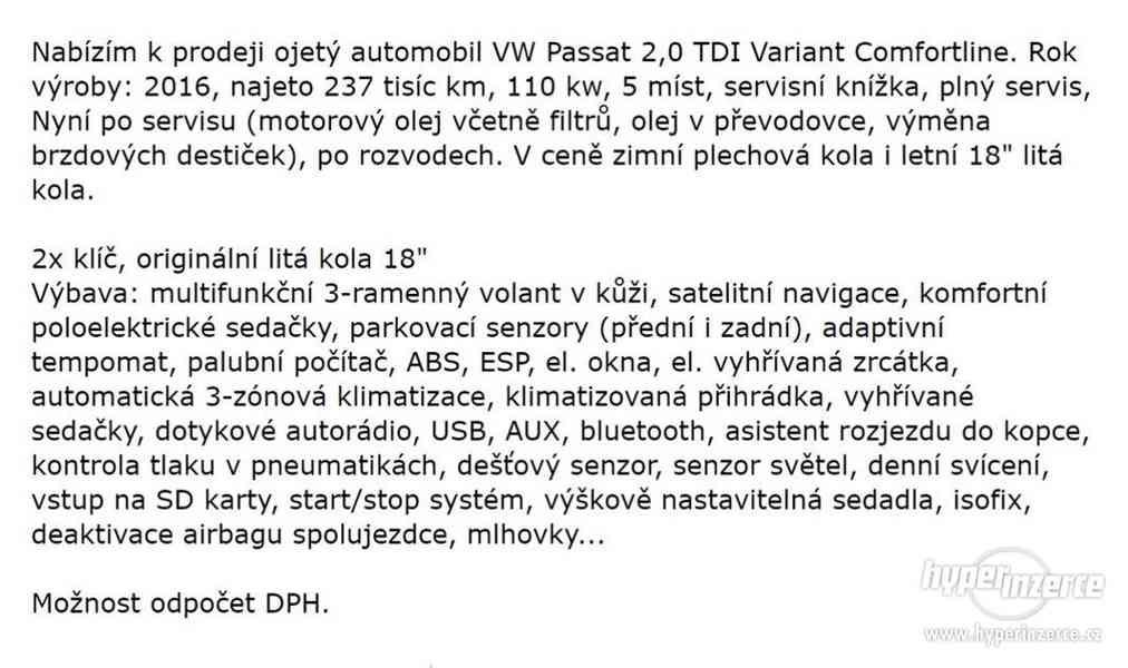 Volkswagen Passat 2,0 TDI Variant Comfortline - foto 10