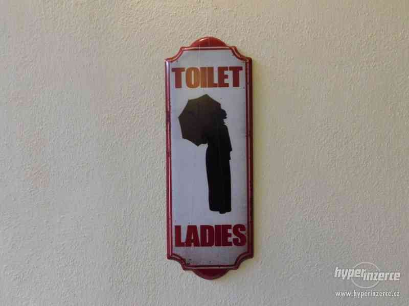 Plechová nástěnná cedule - toilet ladies - foto 1