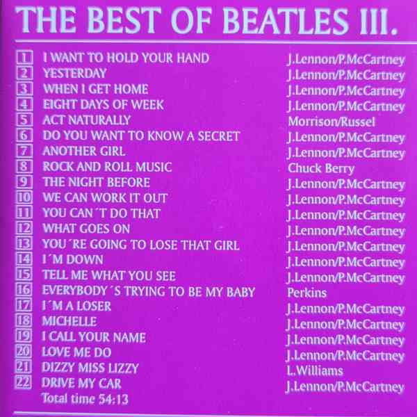 CD - BEATLES / The Best Of Beatles III. - foto 2