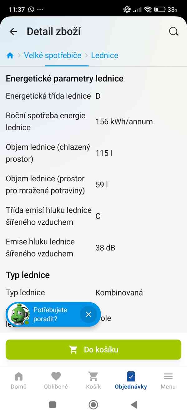 NOVÁ lednice s mrazicim boxem, zn. Philco - foto 5