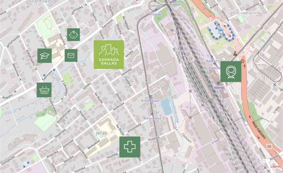 Podnájem 1+kk, 40m2+sklep (LBC - Františkov, ul. Švermova) - foto 14