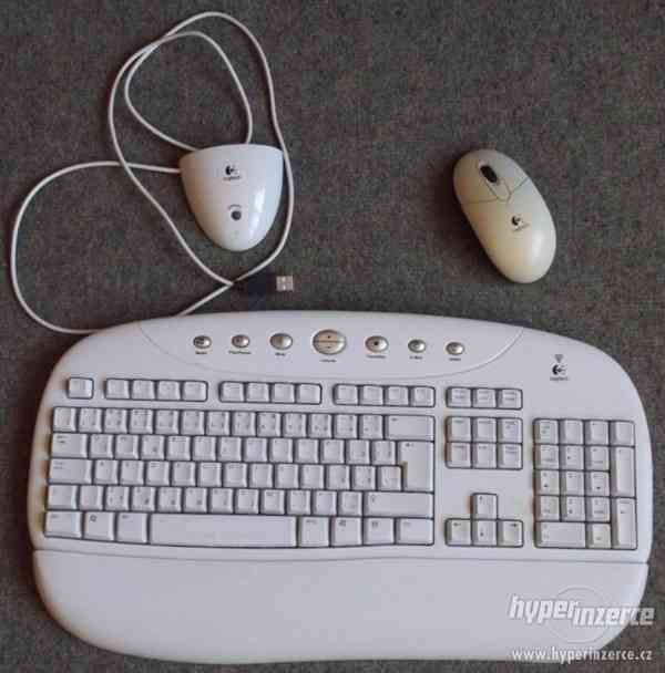 Bezdrátová klávesnice s myší Logitech bílá - foto 1