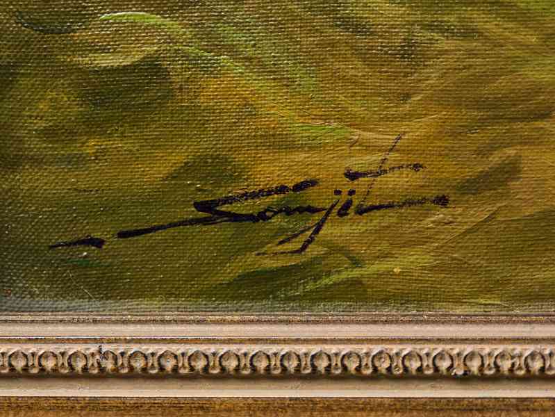 Ochočení poníka – olej na desce  - foto 7