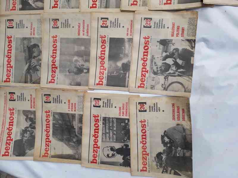 30 výtisků "BEZPEČNOST" z roku 1973 - 1974 - foto 1