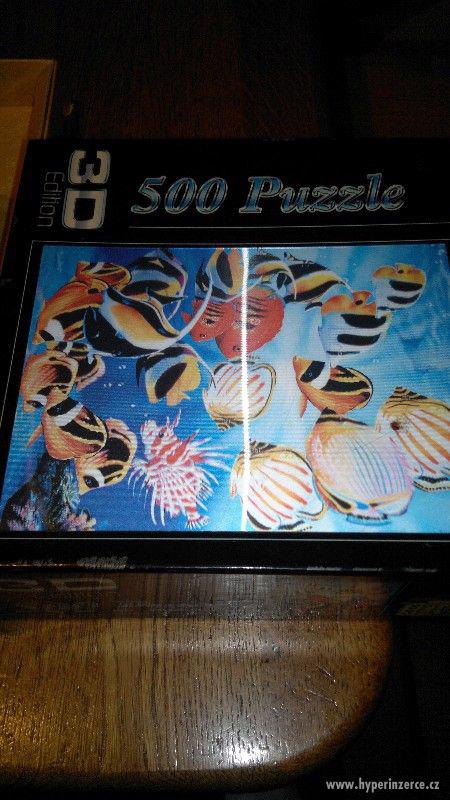 Prodám 3D puzzle rybičky 500ks 38,3X35,6cm - foto 1