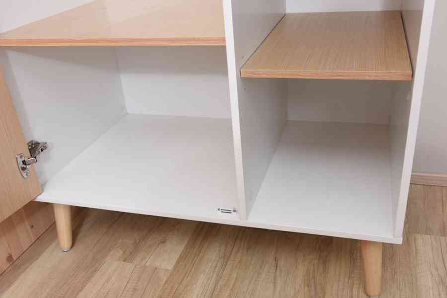 Dětská šatní skříň POPPY - bílá, skandinávský styl, Mobelix - foto 8