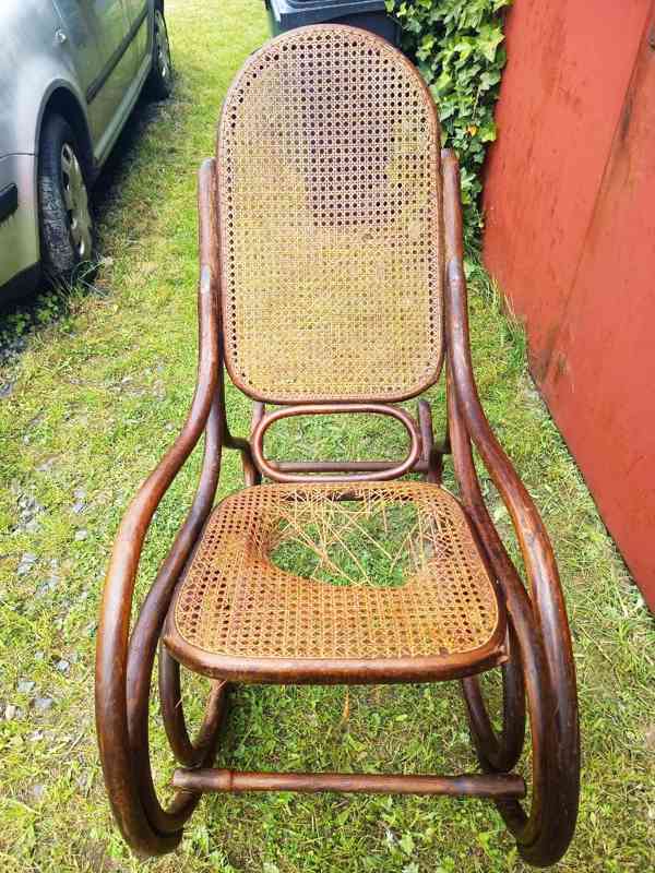 Prodám starožitné houpací křeslo Thonet  - foto 4