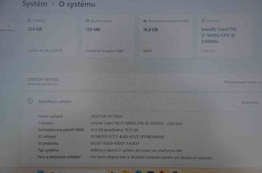 HP EliteBook 840 G2 i7/16GB/SSD 256GB/záruka - foto 3