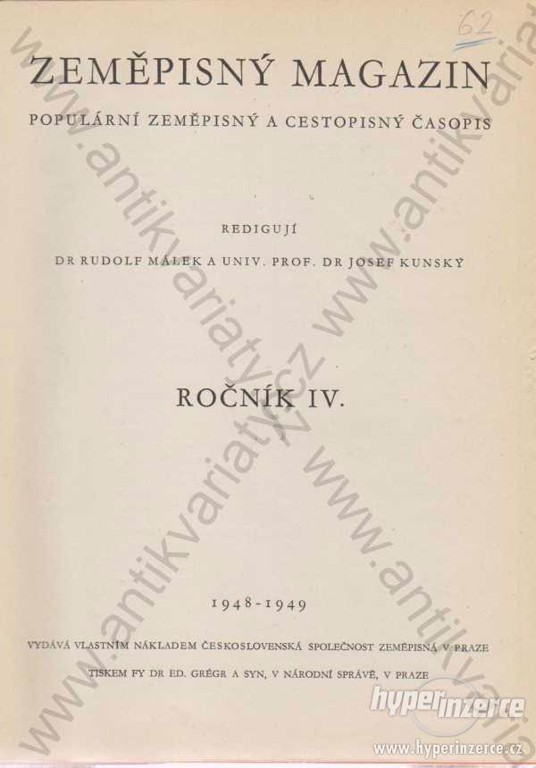 Zeměpisný magazín 1948-1949