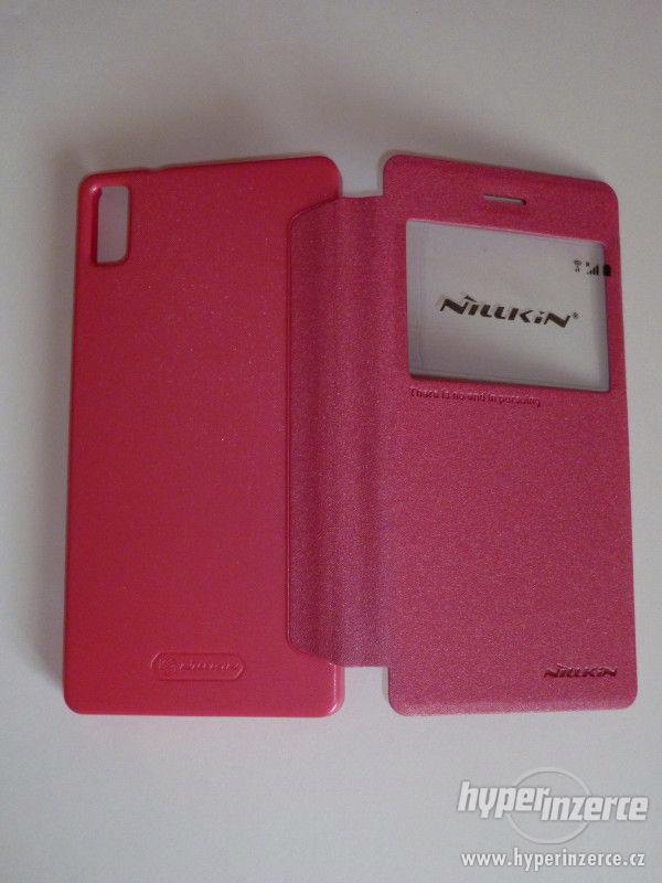 LENOVO Vibe Shot Z90 book case flip pouzdro Nillkin růžové - foto 4
