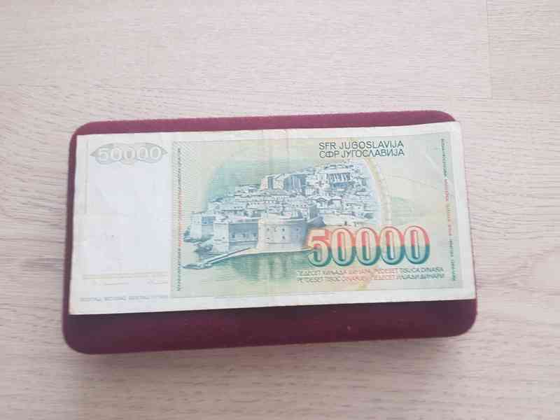 Jugoslávské dináry-bankovky 1987, 1988, 1989, 1990 - foto 5