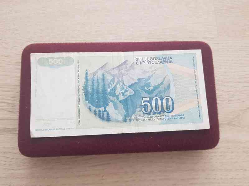 Jugoslávské dináry-bankovky 1987, 1988, 1989, 1990 - foto 1