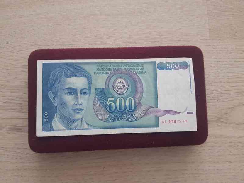 Jugoslávské dináry-bankovky 1987, 1988, 1989, 1990 - foto 2