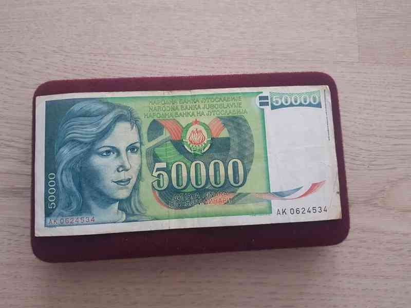 Jugoslávské dináry-bankovky 1987, 1988, 1989, 1990 - foto 6