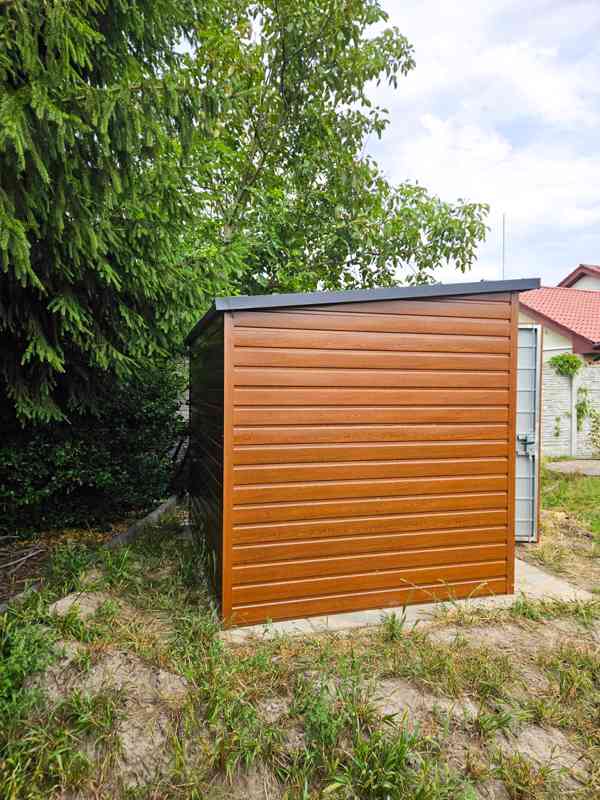 Zahradní domek 2,5x2m dveře světlý ořech Imitace dřeva TS840 - foto 2