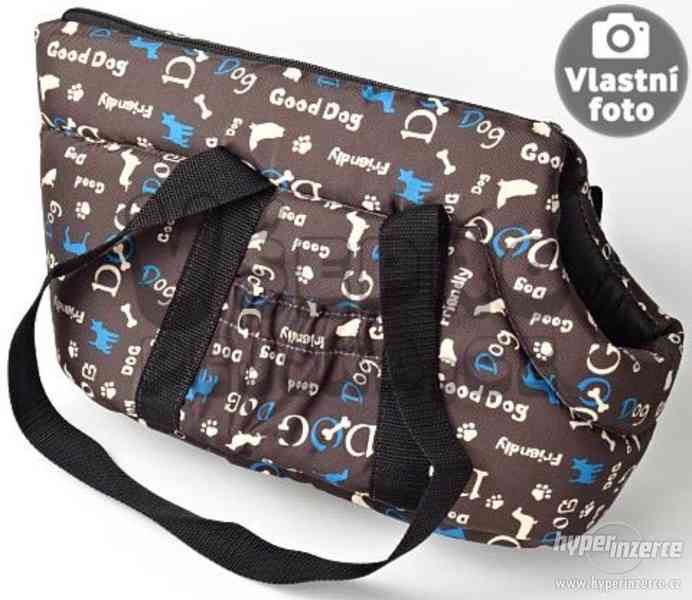 Hnědo-modrá taška pro psa - foto 2