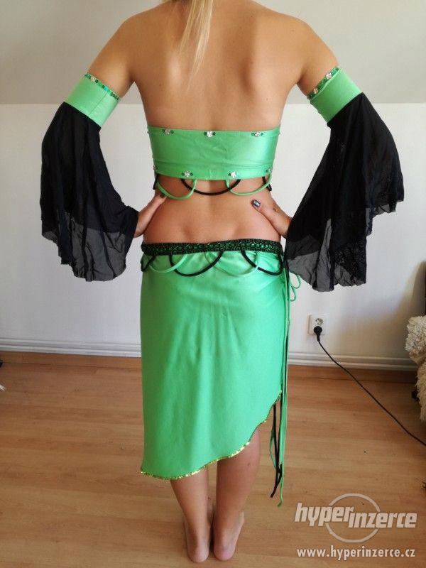Prodám zelený kostým na orientální/břišní tance - saidi - foto 2