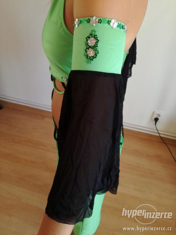 Prodám zelený kostým na orientální/břišní tance - saidi - foto 4