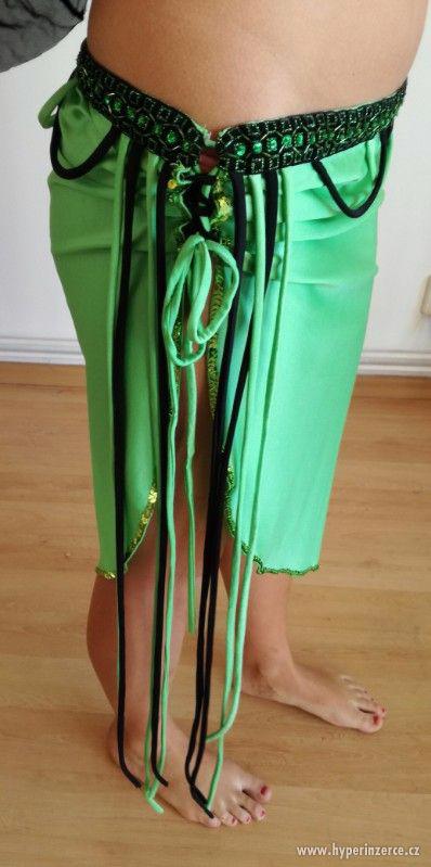 Prodám zelený kostým na orientální/břišní tance - saidi - foto 8