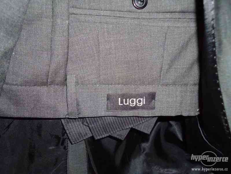 Luxusní oblek Luggi, 100% vlna - foto 3