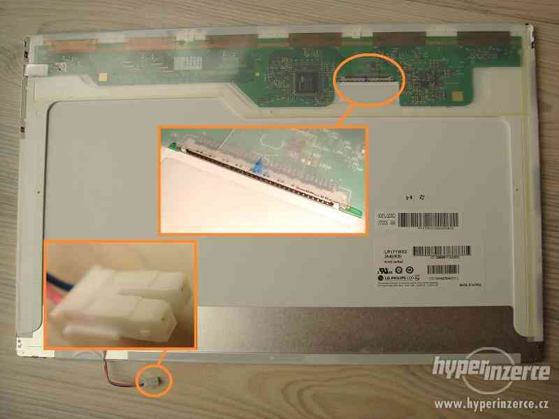 LCD displej: 17" 1440 x 900 WXGA+, lesk, 30pin, 1x CCFL - foto 3